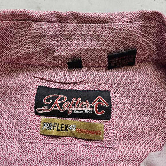 Rafter C Pro Flex 45 Performance All Over Print Geometric Button-Up shirt XXL - Picture 3 of 8